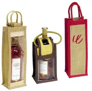 Jute Wine Bag