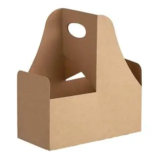 Kraft Paper 2-Cup Carrier