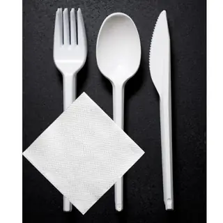 Disposable White Plastic Cutlery (Bulk)